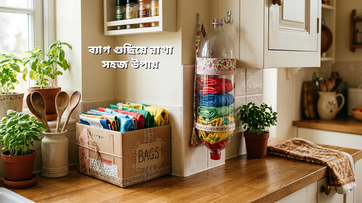 ব্যস্ত গৃহিণীদের জন্য কম খরচে শপিং ব্যাগ গুছিয়ে রাখার সহজ উপায়
