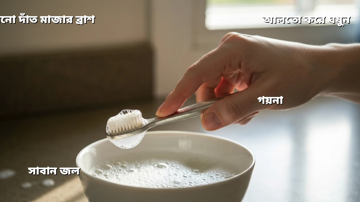 ব্যস্ত মানুষের জন্য: পুরোনো দাঁত মাজার ব্রাশে গয়না ঝকঝকে করার সহজ কৌশল